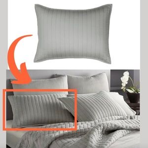 NIB $100 Donna Karan Casual Luxe [ 1‎ ] Standard Pillow Sham in Grey
